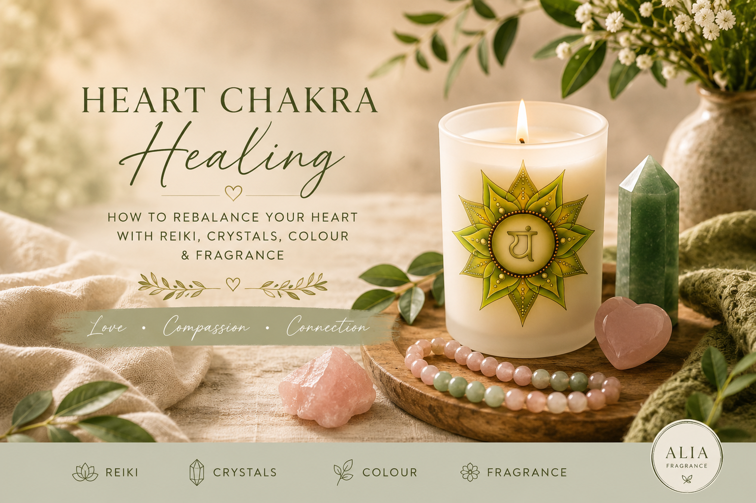 Heart Chakra Healing: How to Rebalance Your Heart with Reiki, Crystals, Colour & Fragrance