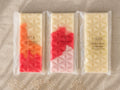 3 pack of highly fragranced fruity hand poured wax melt bars with long lasting fragrance