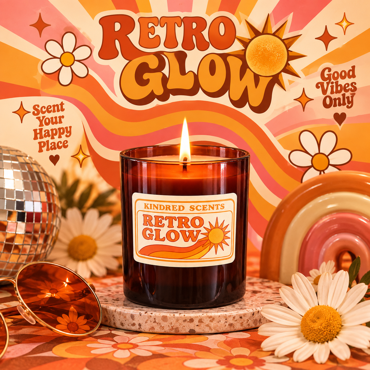 Retro Glow Woodwick Candle