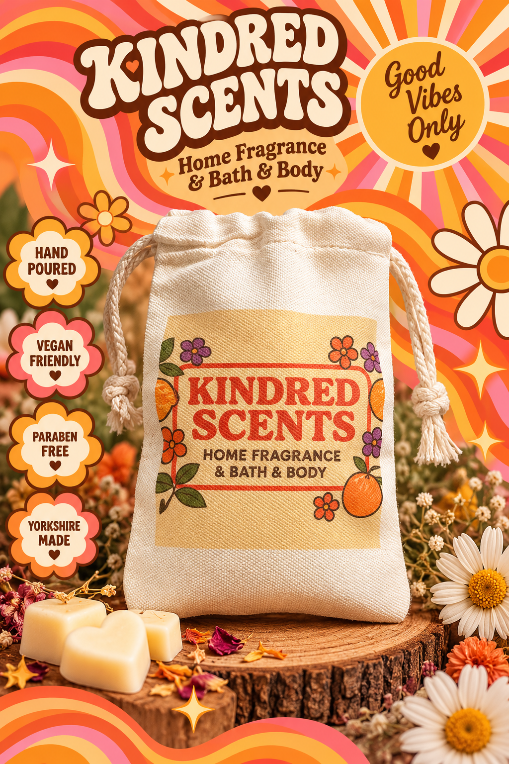 Retro Glow Wax Melt Pouch - Approx 90g