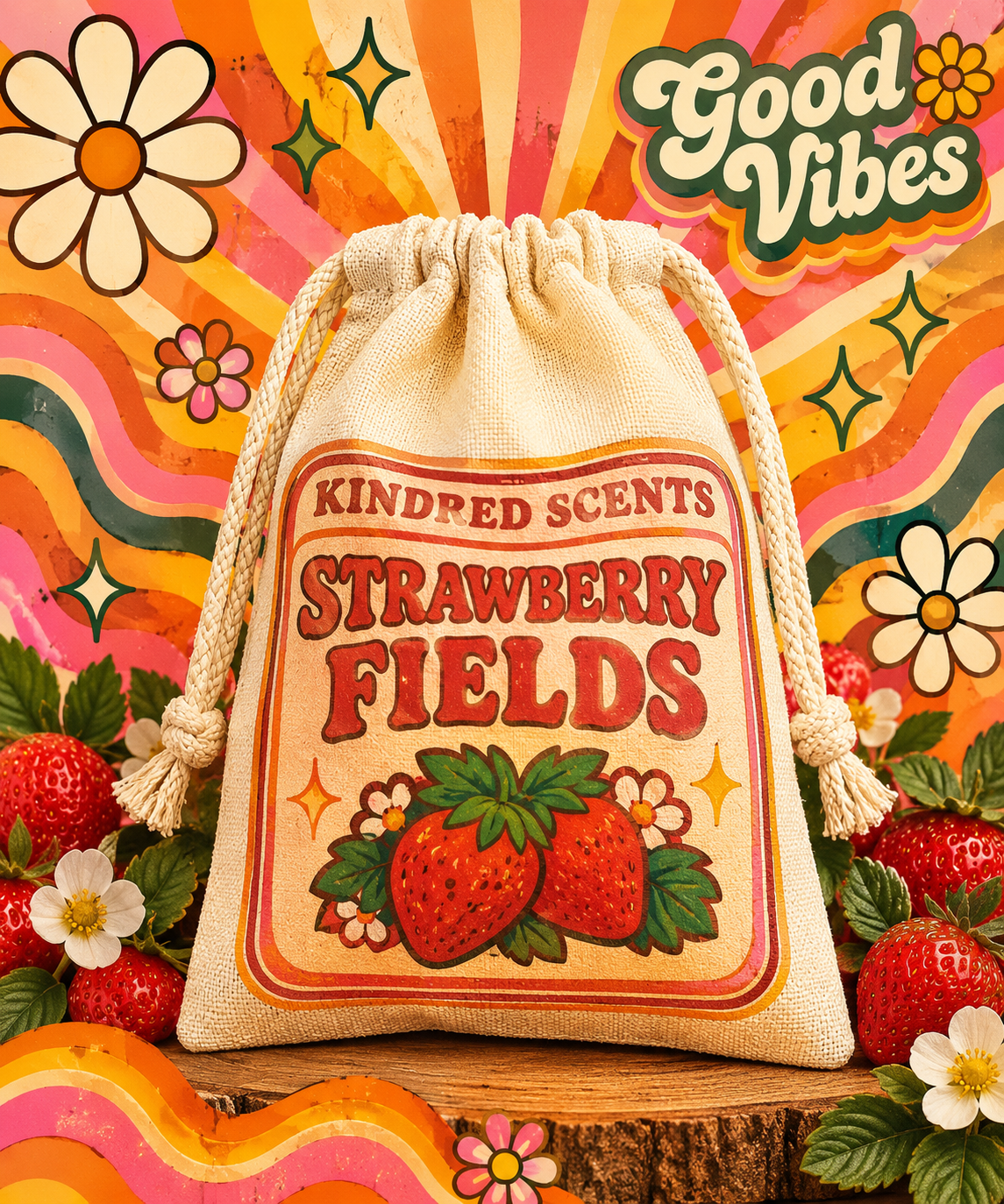Strawberry Fields Wax Melt Pouch - approx 240g