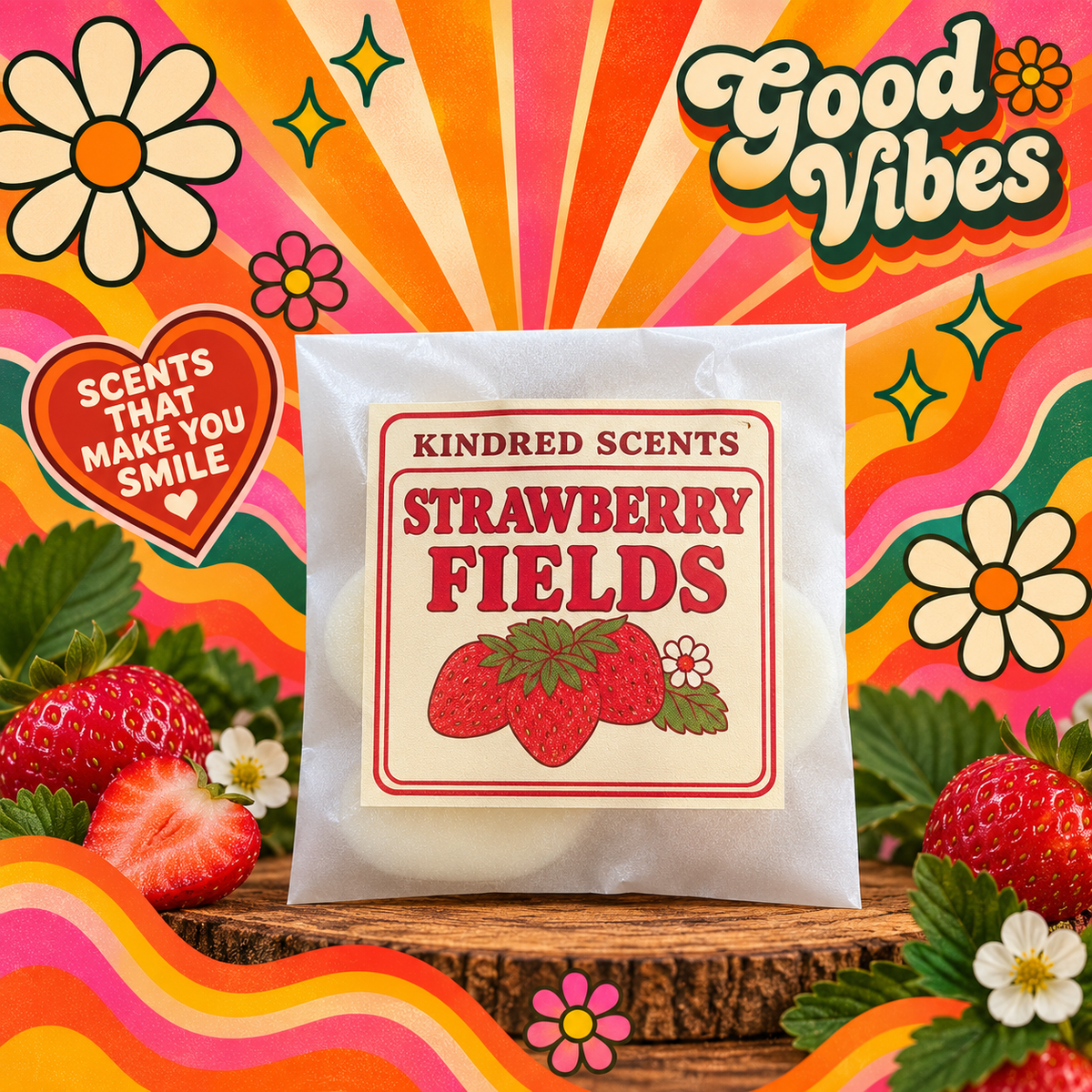 Strawberry Fields wax Melts - 3pk