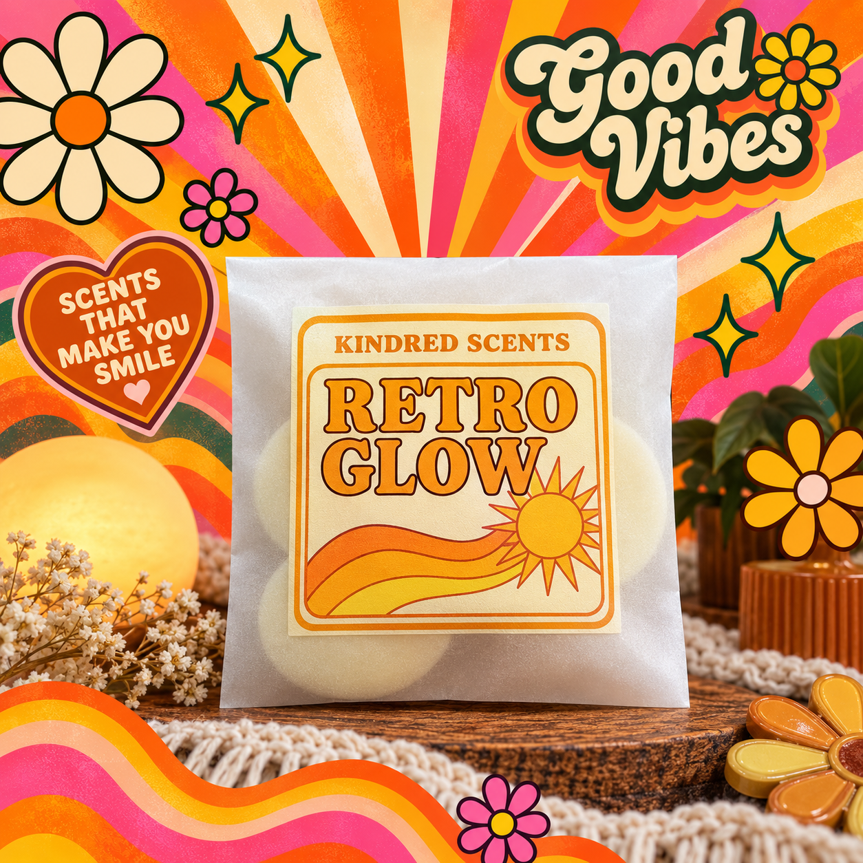 Retro Glow Wax Melts - 3pk
