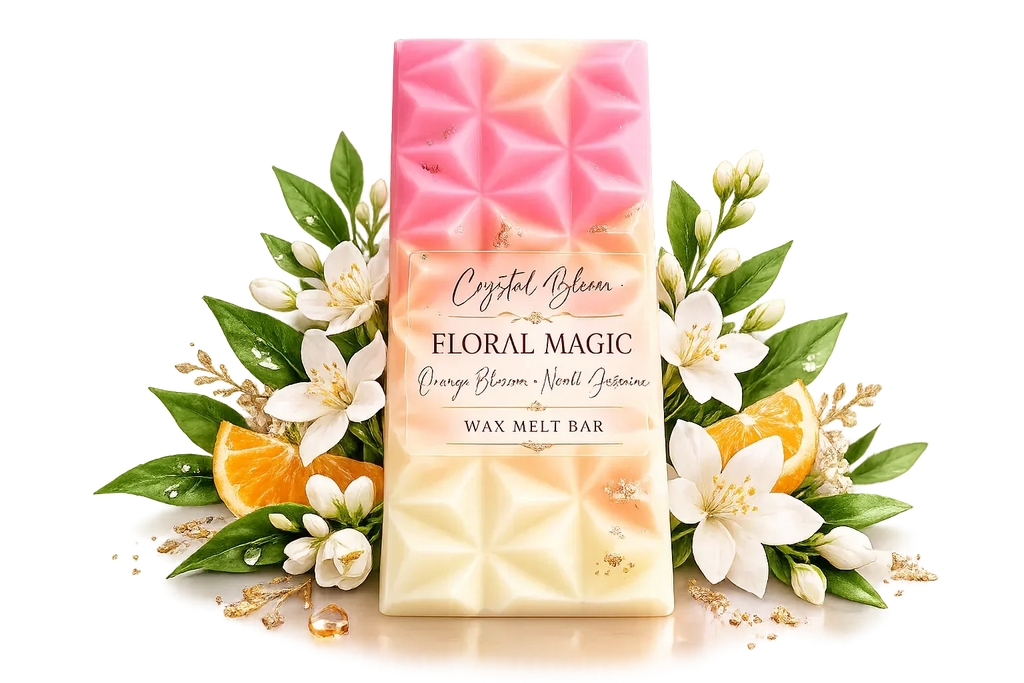 Orange blossom and neroli highly fragranced hand poured wax melt bar with long lasting scent