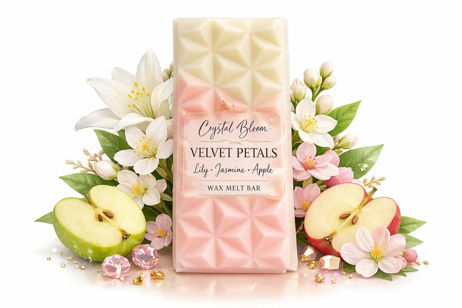 A sweet floral highly scented, hand poured wax melt bars with long lasting scent
